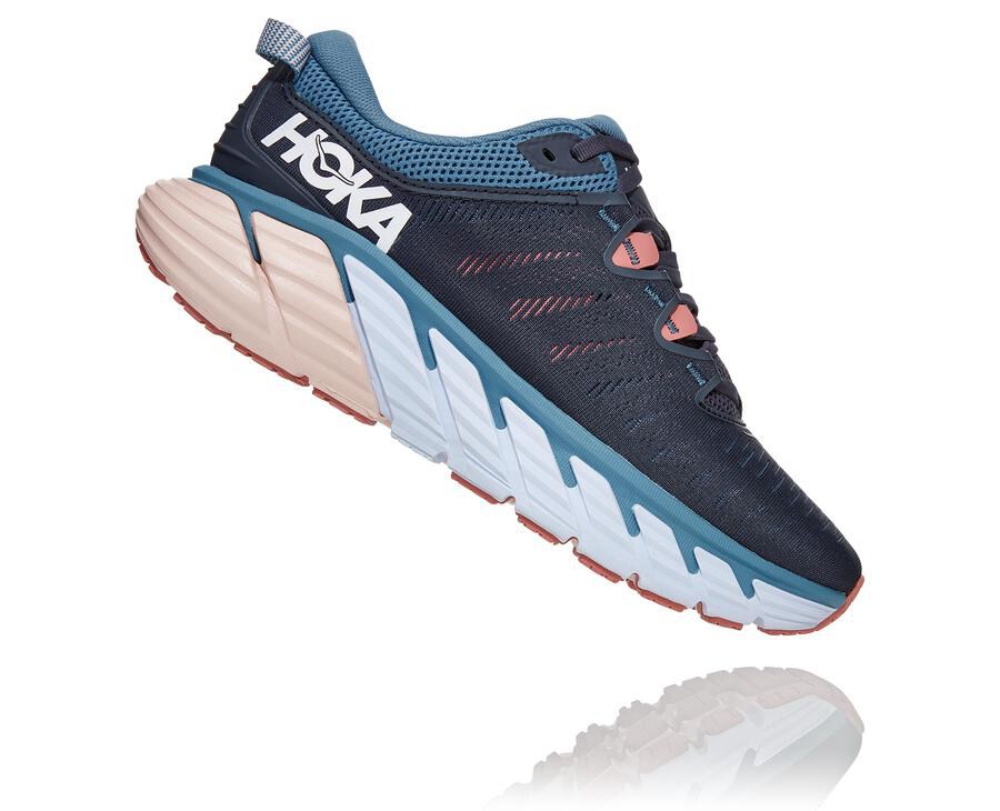 Hoka Australia One One Gaviota 3 - Womens Running Shoes Navy - VAKQR-1604